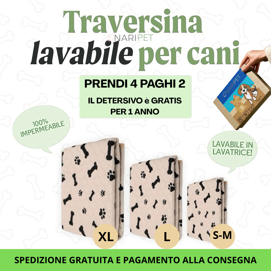 Tappetino igienico, assorbente e lavabile per cani e cuccioli - PET PAD